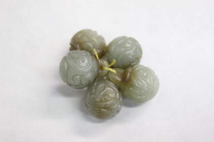 Five Chinese Jade Beads