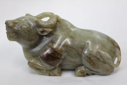 Chinese Jade Carved Buffalo