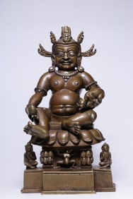 Chinese Mix-Metal Bronze Buddha Statue