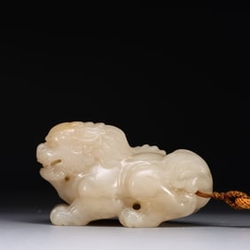 Chinese Furong Soapstone Hand Carved Beast