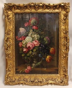 Still Alive Flower Oil on Wood Panel, Late18th.C/E