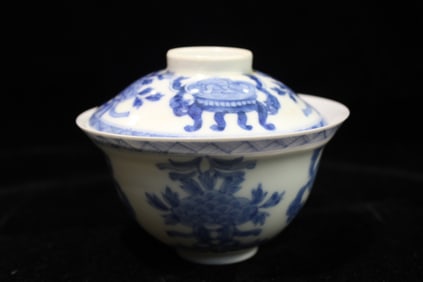 Qing Chinese Blue and White Thin Porcelain Cup