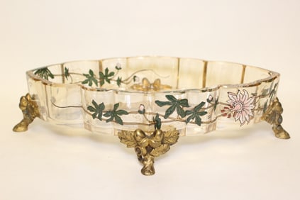 A French late 19th century Baccarat Crystal Center