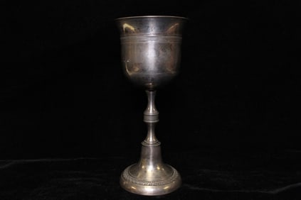 Early European Kiddush Silver Goblet Cup