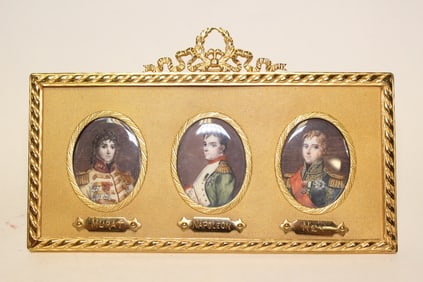 Hand Paint Miniature of Napoleon Familly in Bronze
