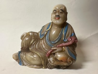 Chinese Soapstone Carved Luohan Figural