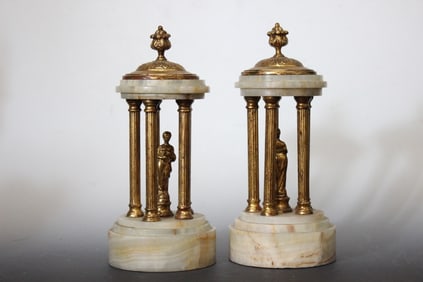 Pair of Oney Marble Stands