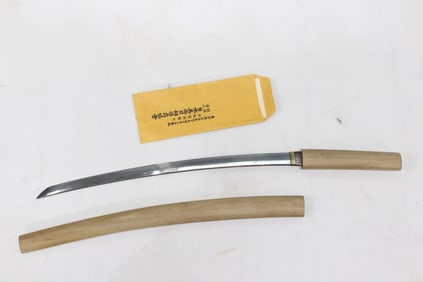 AntiqueJapanese Long WAKIZASHI Sword w Certificate