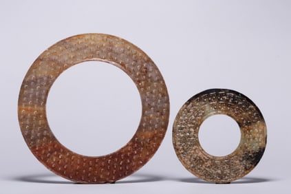 Chinese Archaic Jade Bi Set