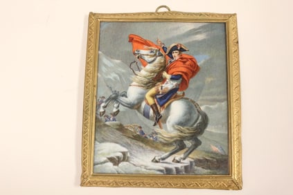 Hand Paint Miniature of Napoleon Ride on Horse,Sig