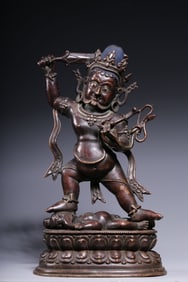 Chinese Mix-Metal Bronze Buddha Sculpture w Silver