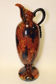 Charles Schneider Glass Ewer Pitcher Vase