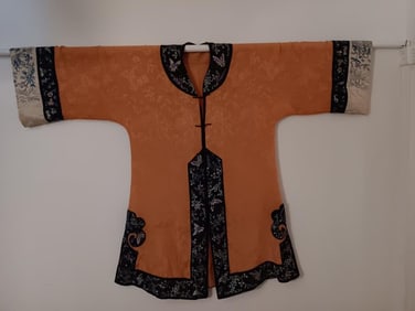 Antique Chinese Silk Embroidered Robe,19th.C