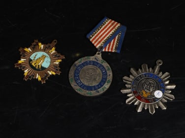 Three Chinese Badge and Orders
