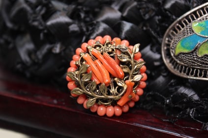 Vintage Coral Brooch