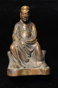 Vintage Chinese Bronze Deity