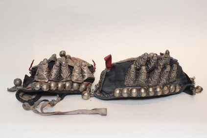 Two Antique Chinese Baby's Hats