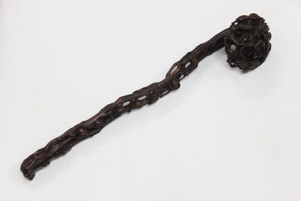 Chinese Chengxiang Wood Carved Ruyi