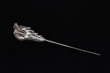 Vintage Chinese Silk Hair Pin
