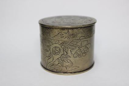 Chinese Copper Opium Box,Signed"Chen BanDing"