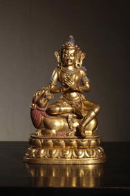 Chinese Gilt Bronze Buddha Sculpture