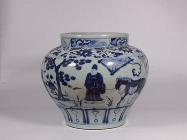 Chinese Blue and White Porcelain Jar Vase