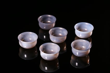 Natural Agate Cups Set