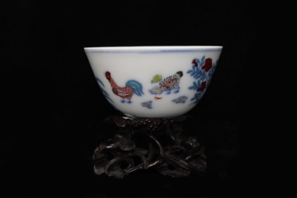 Chinese Doucai Porcelain Cup
