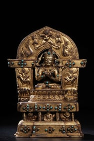 Chinese Gilt Bronze Buddha Sculpture