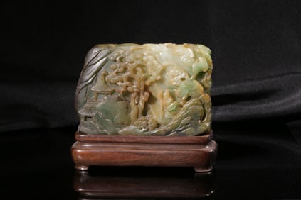 Chinese Jadeite Carved Boulder