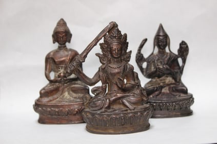 Three Chinese Mix-Metal Buddha