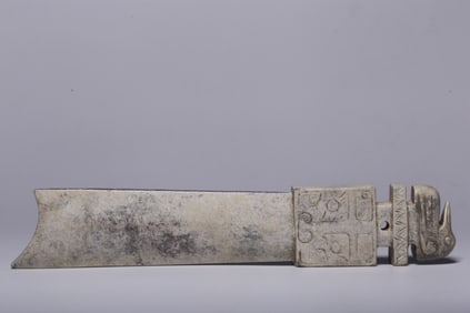 Chinese Archaic Jade Carved Dagger