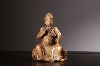 Chinese Furong Soapstone Carved Figural