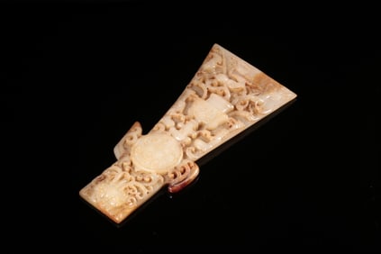 Chinese Hetian Jade Carved Knife