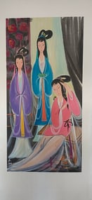 "Lin,Fengmian", Chinese Ink Color Scroll Painting
