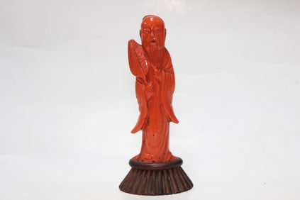 Antique Chinese Red Figurine