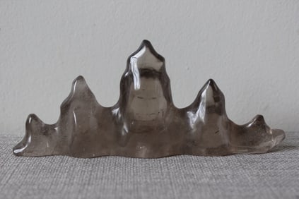 A Natural Crystal Carved Brush Holder