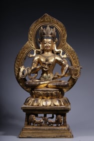 Chinese Gilt Bronze Buddha Sculpture