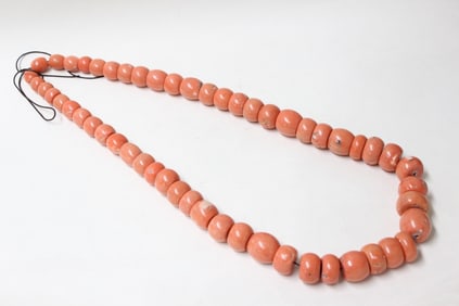 Large Coral Beads Necklace