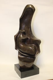 Bronze Abstract Sculpture after Henry Moore