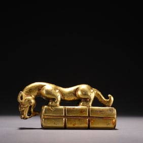 Chinese Gilt Bronze Beast Paper Weight