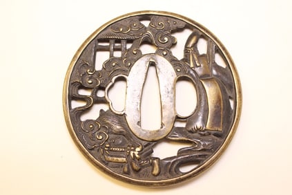 19th.C Japnaese Bronze Tsuba
