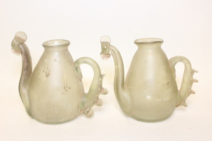 Pair of Ancient Style Glass Pitcher