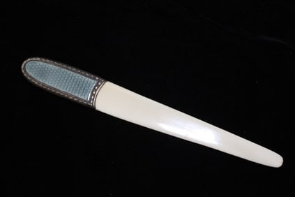 Silver and Enamel Handle Letter Opener,19th.C