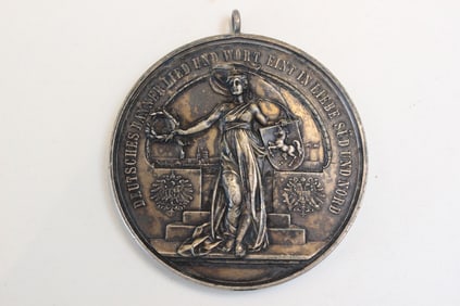 Medaille auf das 5. Deutsche Sängerbundfest in Stuttgart 1896