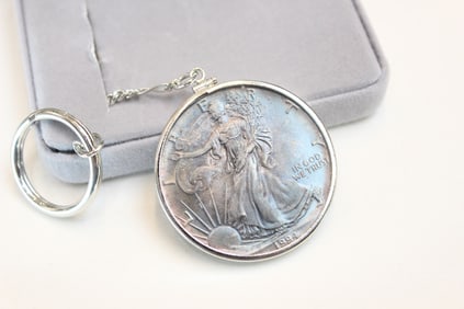 1994 American Eagle 999 1 Oz Silver Coin Key Chain