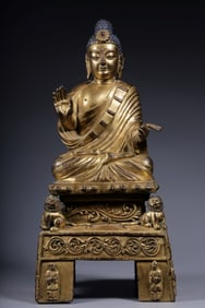 Chinese Gilt Bronze Buddha Sculpture