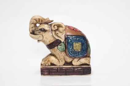 Chinese Stone Carved Elephant Seal