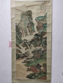 Chinese Ink Color Scroll Painting