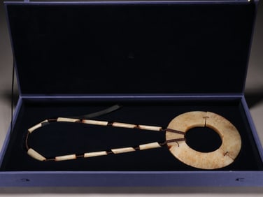 Chinese Archaic Jade Carved Bi Disc Pendant